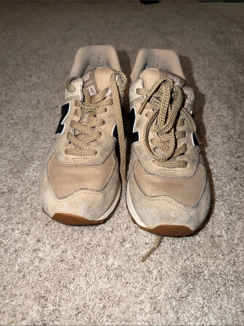 New Balance Kids Beige and Black Retro Sneaker